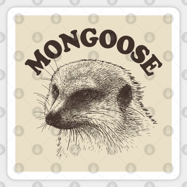 Mongoose Lover Retro Design Sticker by DankFutura